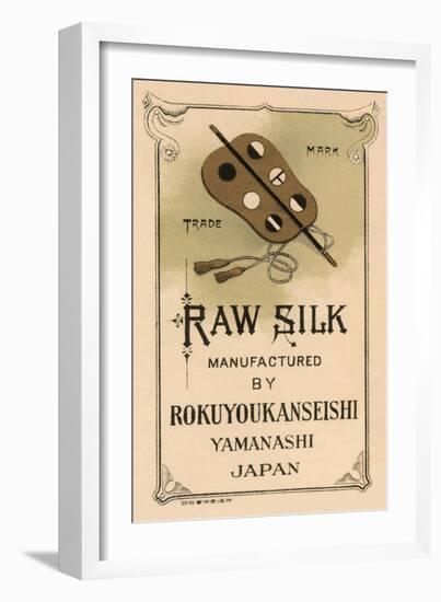 Raw Silk Manufactured By Rokuuyokanseishi, Yamanashi Japan-null-Framed Art Print