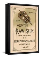 Raw Silk Manufactured By Rokuuyokanseishi, Yamanashi Japan-null-Framed Stretched Canvas