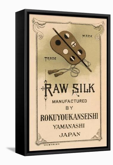 Raw Silk Manufactured By Rokuuyokanseishi, Yamanashi Japan-null-Framed Stretched Canvas