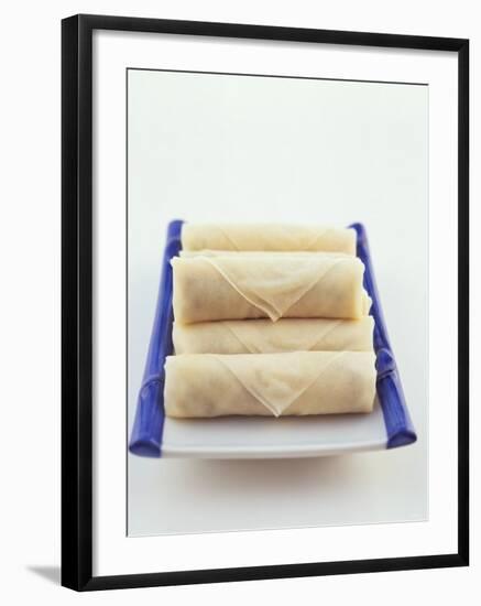 Raw Spring Rolls on a Platter-Peter Medilek-Framed Photographic Print