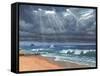 Raw - Storm over Lindisfarne-Richard Harpum-Framed Stretched Canvas