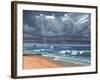 Raw - Storm over Lindisfarne-Richard Harpum-Framed Art Print