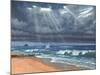 Raw - Storm over Lindisfarne-Richard Harpum-Mounted Art Print