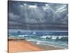 Raw - Storm over Lindisfarne-Richard Harpum-Stretched Canvas