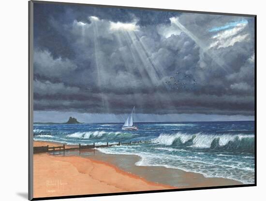 Raw - Storm over Lindisfarne-Richard Harpum-Mounted Art Print