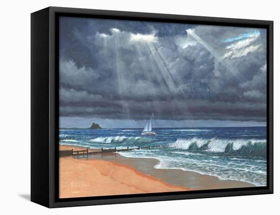 Raw - Storm over Lindisfarne-Richard Harpum-Framed Stretched Canvas