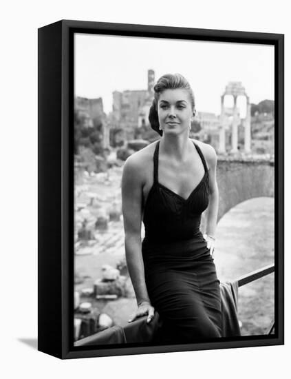 Raw Wind in Eden, Esther Williams, on Location in Rome, 1958-null-Framed Stretched Canvas