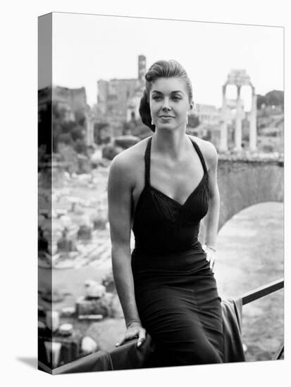 Raw Wind in Eden, Esther Williams, on Location in Rome, 1958-null-Stretched Canvas
