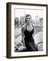 Raw Wind in Eden, Esther Williams, on Location in Rome, 1958-null-Framed Photo