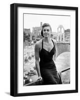 Raw Wind in Eden, Esther Williams, on Location in Rome, 1958-null-Framed Photo