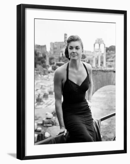 Raw Wind in Eden, Esther Williams, on Location in Rome, 1958-null-Framed Photo