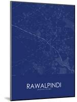 Rawalpindi, Pakistan Blue Map-null-Mounted Poster