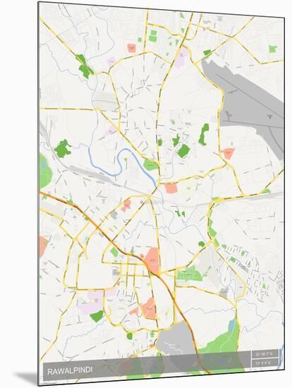 Rawalpindi, Pakistan Map-null-Mounted Poster