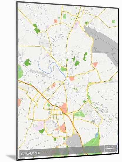 Rawalpindi, Pakistan Map-null-Mounted Poster