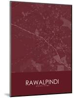 Rawalpindi, Pakistan Red Map-null-Mounted Poster