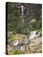 Rawana (Ravana) Falls, a Popular Sight by the Highway to the Coast as it Drops Thru Ella Gap, Ella,-Rob Francis-Stretched Canvas