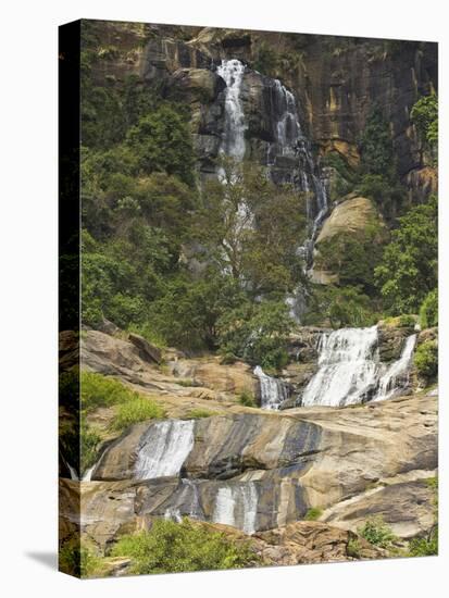 Rawana (Ravana) Falls, a Popular Sight by the Highway to the Coast as it Drops Thru Ella Gap, Ella,-Rob Francis-Stretched Canvas