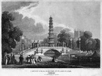 Chinese Pagoda and Bridge, St James's Park, Westminster, London, 1814-Rawle-Giclee Print