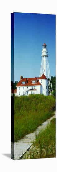 Rawley Point Lighthouse at Point Beach State Forest, Lake Michigan, near Two Rivers, Wisconsin, USA-null-Stretched Canvas