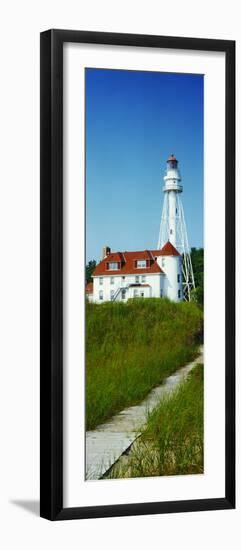 Rawley Point Lighthouse at Point Beach State Forest, Lake Michigan, near Two Rivers, Wisconsin, USA-null-Framed Photographic Print