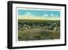 Rawlins, Wyoming, Panoramic View of the Town-Lantern Press-Framed Art Print