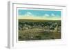 Rawlins, Wyoming, Panoramic View of the Town-Lantern Press-Framed Art Print