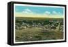 Rawlins, Wyoming, Panoramic View of the Town-Lantern Press-Framed Stretched Canvas