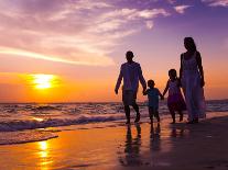 Romantic Couple Relaxing at Beach with 3D Cruise Ship-Rawpixel-Photographic Print