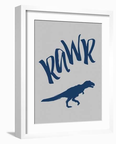 RAWR Full-Jace Grey-Framed Art Print
