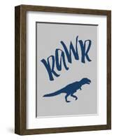 RAWR Full-Jace Grey-Framed Art Print