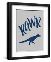 RAWR Full-Jace Grey-Framed Art Print