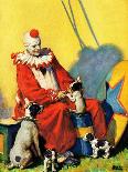 "Circus Clown and Show Dogs,"April 1, 1929-Ray C. Strang-Stretched Canvas