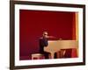 Ray Charles at White Piano-null-Framed Photo