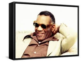 Ray Charles Backstage at Saturday Night Live, 1977-null-Framed Stretched Canvas