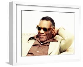 Ray Charles Backstage at Saturday Night Live, 1977-null-Framed Photo