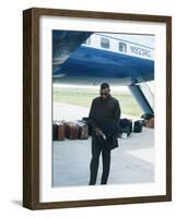 Ray Charles Beside His Private Jet-null-Framed Photo