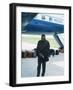 Ray Charles Beside His Private Jet-null-Framed Photo