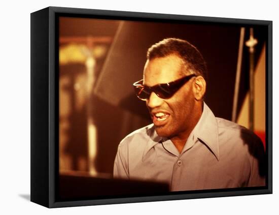Ray Charles Close Up-null-Framed Stretched Canvas