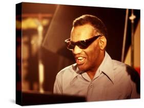 Ray Charles Close Up-null-Stretched Canvas