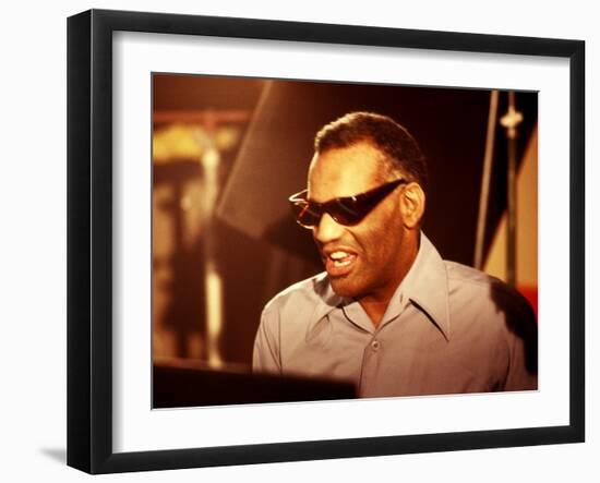 Ray Charles Close Up-null-Framed Photo