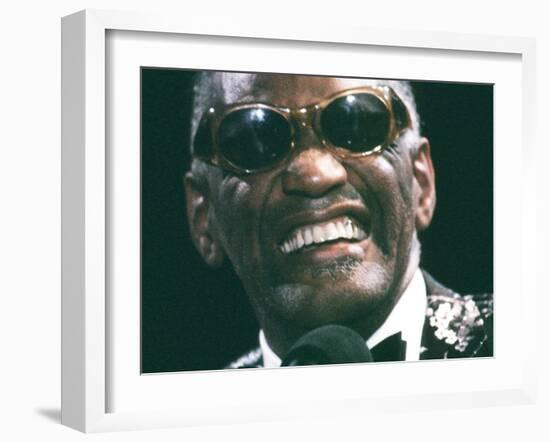 Ray Charles Close Up-null-Framed Photo