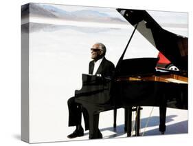 Ray Charles Filming a Peugeot Commercial, 1994-null-Stretched Canvas