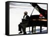 Ray Charles Filming a Peugeot Commercial, 1994-null-Framed Stretched Canvas