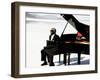 Ray Charles Filming a Peugeot Commercial, 1994-null-Framed Photo