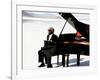 Ray Charles Filming a Peugeot Commercial, 1994-null-Framed Photo