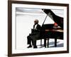 Ray Charles Filming a Peugeot Commercial, 1994-null-Framed Photo