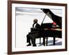 Ray Charles Filming a Peugeot Commercial, 1994-null-Framed Photo