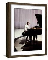Ray Charles Filming for NBC-null-Framed Photo