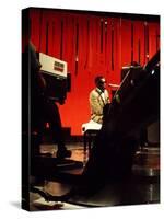 Ray Charles Filming for the BBC-null-Stretched Canvas