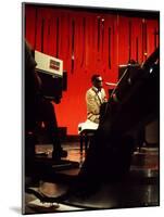 Ray Charles Filming for the BBC-null-Mounted Photo